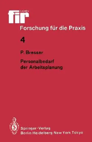 Cover of Personalbedarf Der Arbeitsplanung