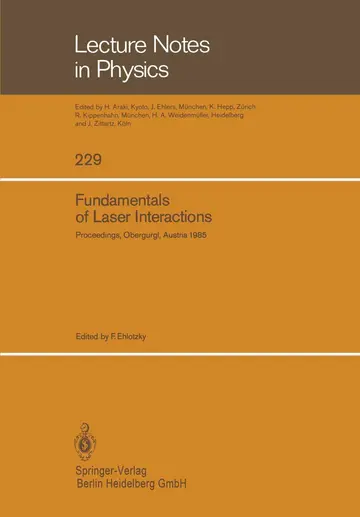 Cover of Fundamentals of Laser Interactions