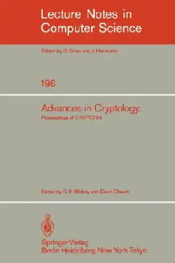 Cover of Advances in Cryptology