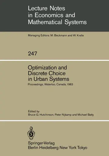 Cover of Optimization and Discrete Choice in Urban Systems