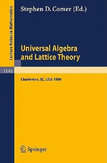 Cover of Universal Algebra and Lattice Theory