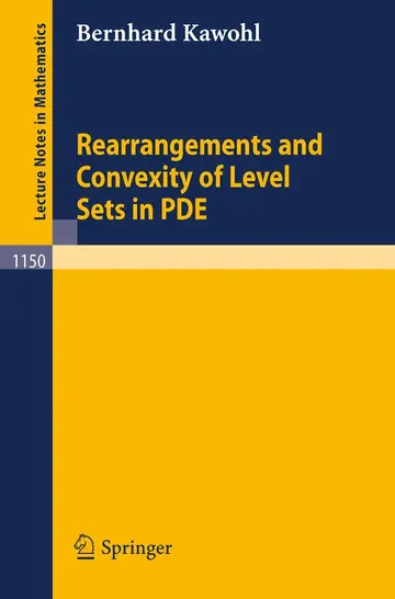 Cover of Rearrangements and Convexity of Level Sets in Pde