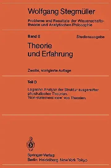 Cover of Logische Analyse Der Struktur Ausgereifter Physikalischer Theorien 'Non-Statement View' Von Theorien