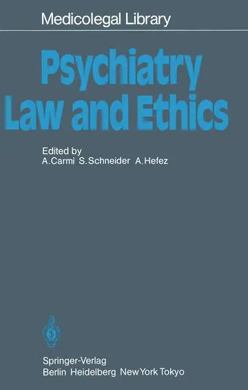 Cover of Psychiatry ― Law and Ethics