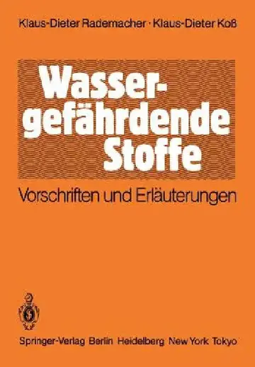 Cover of Wassergefährdende Stoffe