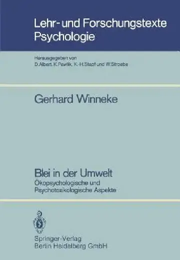Cover of Blei in Der Umwelt