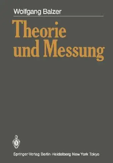 Cover of Theorie Und Messung