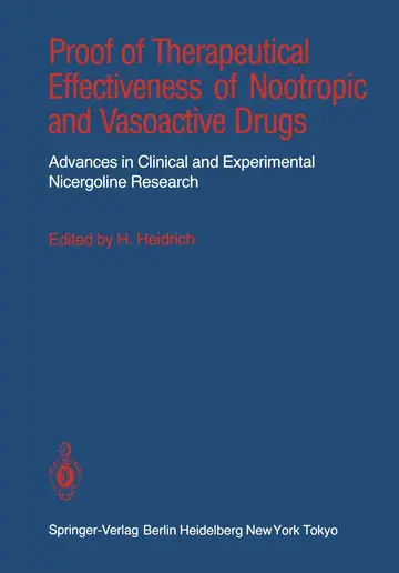 Cover of Proof of Therapeutical Effectiveness of Nootropic and Vasoactive Drugs