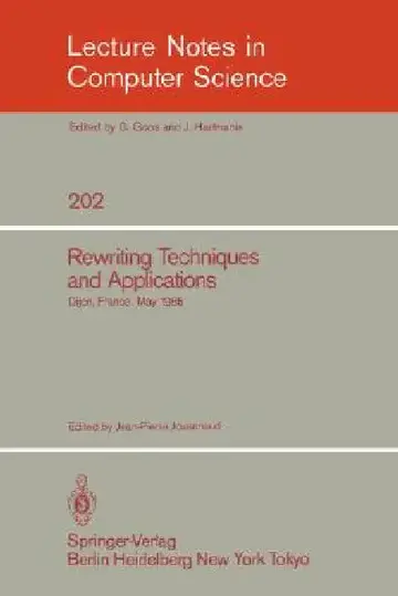 Cover of Rewriting Techniques and Applications