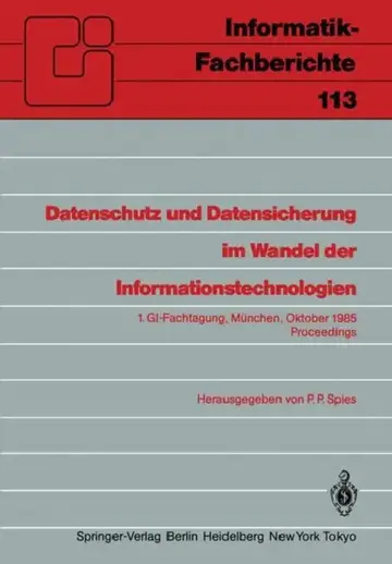 Cover of Datenschutz Und Datensicherung Im Wandel Der Informationstechnologien