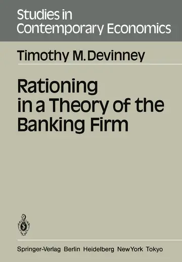 Cover of Rationing in a Theory of the Banking Firm