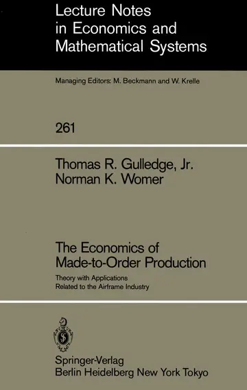 Cover of The Economics of Made-to-Order Production