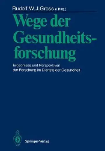 Cover of Wege Der Gesundheitsforschung
