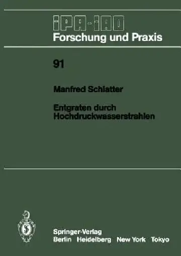 Cover of Entgraten Durch Hochdruckwasserstrahlen