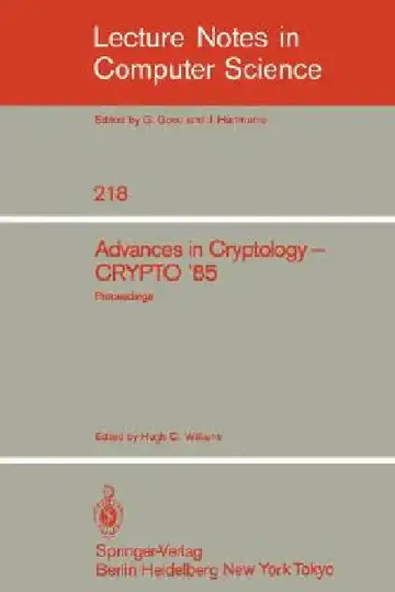 Cover of Advances in Cryptology