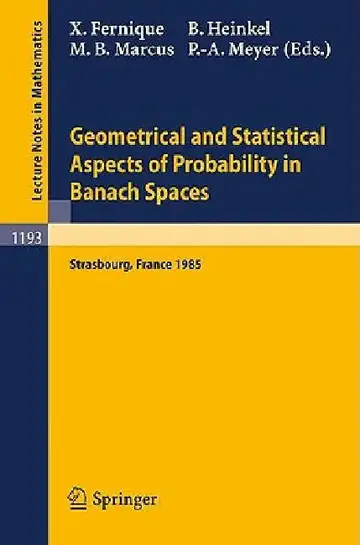 Cover of Geometrical and Statistical Aspects of Probability in Banach Spaces
