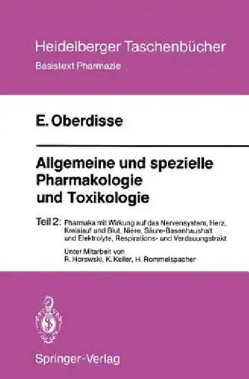 Cover of Allgemeine Und Spezielle Pharmakologie Und Toxikologie