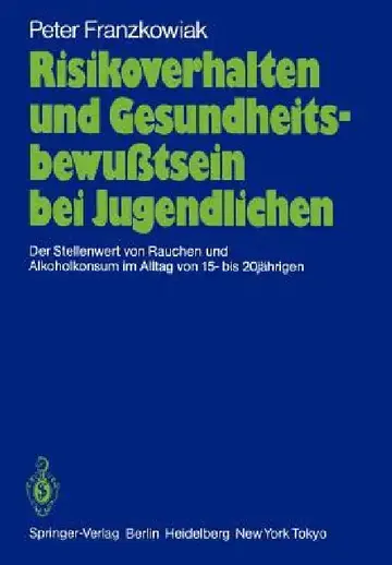 Cover of Risikoverhalten Und Gesundheitsbewußtsein Bei Jugendlichen
