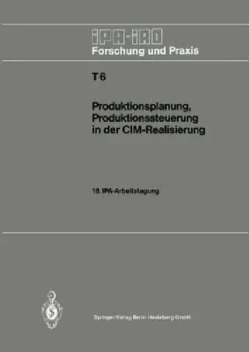 Cover of Produktionsplanung, Produktionssteuerung in Der CIM-Realisierung