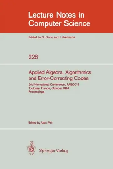 Cover of Applied Algebra, Algorithmics and Error-Correcting Codes