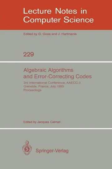 Cover of Algebraic Algorithms and Error-Correcting Codes