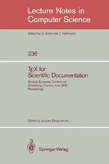 Cover of Tex for Scientific Documentation