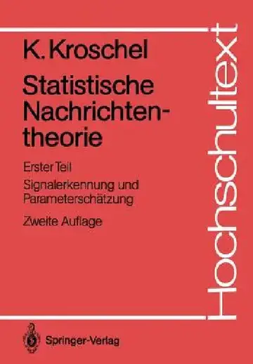Cover of Statistische Nachrichtentheorie