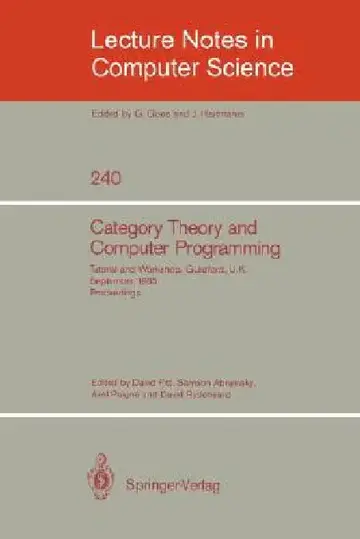 Cover of Category Theory and Computer Programming