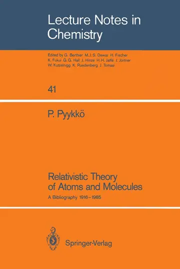 Cover of Relativistic Theory of Atoms and Molecules