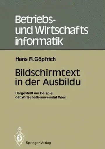 Cover of Bildschirmtext in Der Ausbildung