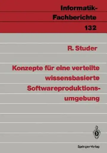 Cover of Konzepte Für Eine Verteilte Wissensbasierte Softwareproduktionsumgebung