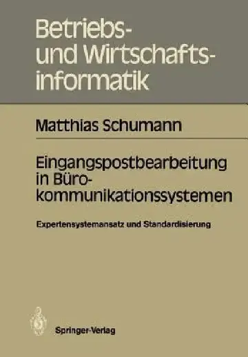 Cover of Eingangspostbearbeitung in Bürokommunikationssystemen