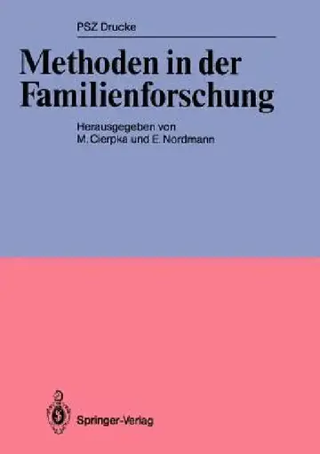 Cover of Methoden in Der Familienforschung