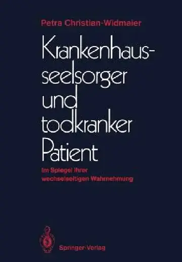 Cover of Krankenhausseelsorger Und Todkranker Patient