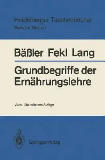 Cover of Grundbegriffe Der Ernährungslehre