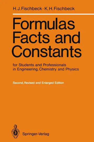 Cover of Formulas, Facts and Constants for Students and Professionals in Engineering, Chemistry, and Physics
