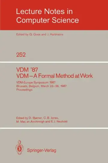 Cover of VDM '87. VDM - A Formal Method at Work
