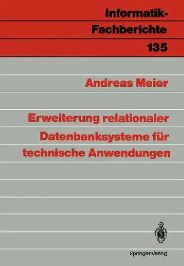 Cover of Erweiterung Relationaler Datenbanksysteme Für Technische Anwendungen