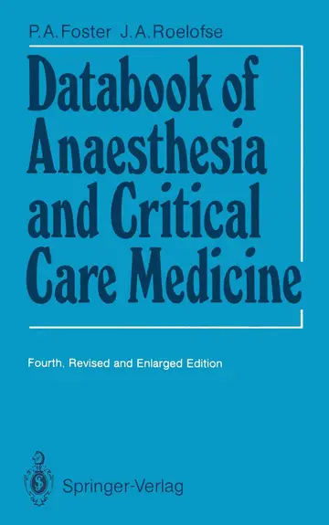 Cover of Databook of Anaesthesia and Critical Care Medicine