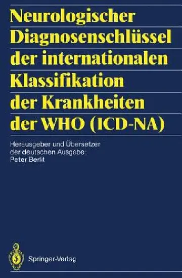 Cover of Neurologischer Diagnosenschlüssel Der Internationalen Klassifikation Der Krankheiten Der Who (ICD-Na)