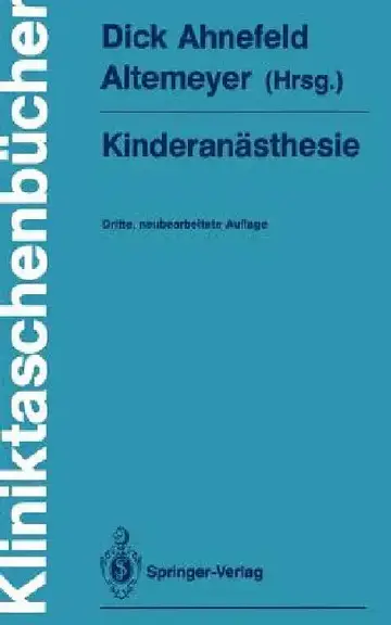 Cover of Kinderanästhesie