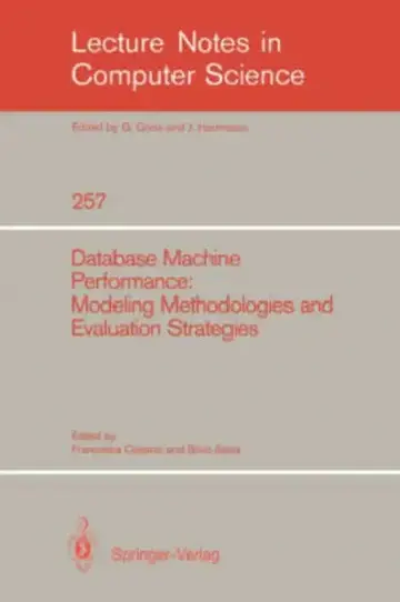 Cover of Database Machine Performance