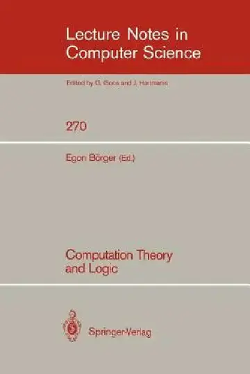 Cover of Computation Theory and Logic