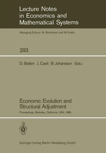 Cover of Economic Evolution and Structural Adjustment