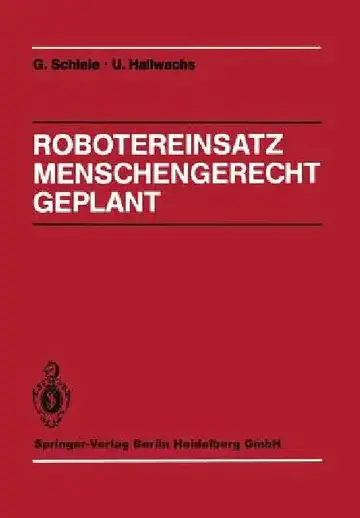 Cover of Robotereinsatz Menschengerecht Geplant