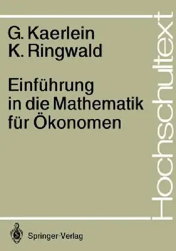 Cover of Einführung in Die Mathematik Für Ökonomen