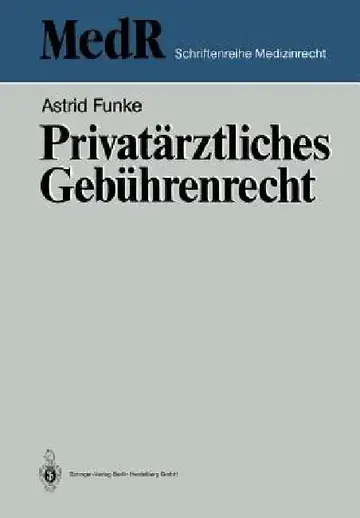 Cover of Privatärztliches Gebührenrecht