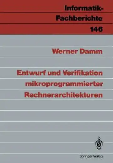 Cover of Entwurf Und Verifikation Mikroprogrammierter Rechnerarchitekturen
