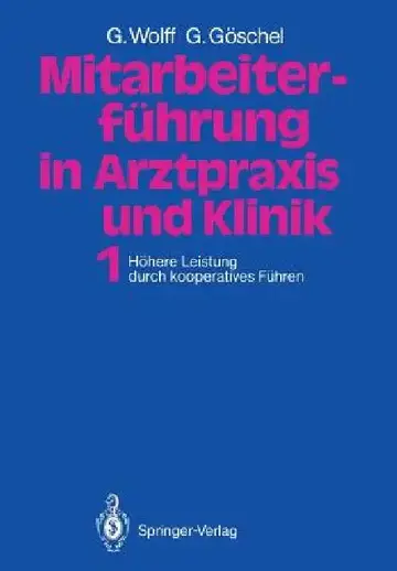 Cover of Mitarbeiterführung in Arztpraxis Und Klinik