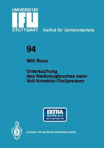 Cover of Untersuchung Des Werkzeugbruches Beim Voll-Vorwärts-Fließpressen